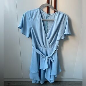 Baby blue Wrap Dress